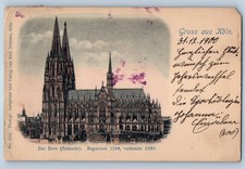 Germany Postcard The Cathedral (south side) Greetings from Cologne 1901