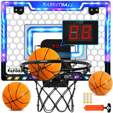 Mini Basketball Hoop for Kids, Boy Basketball Toys with Scorer Indoor Door