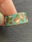 vintage cloisonné enamel ring Size 7 Estate Costume Jewelry