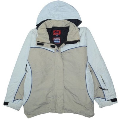 Helly Hansen Parka wasserdichte Jacke Herren beige L mit Kapuze