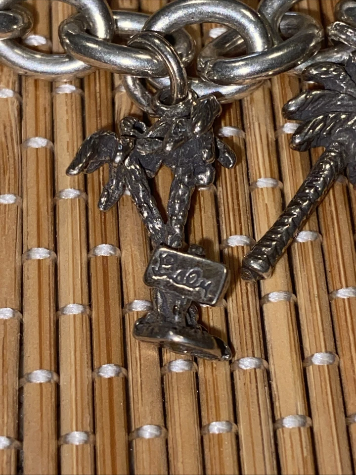Lilly Pulitzer Silver 925 Palm Tree Bracelet  45 G Weight  - Image 4 of 4