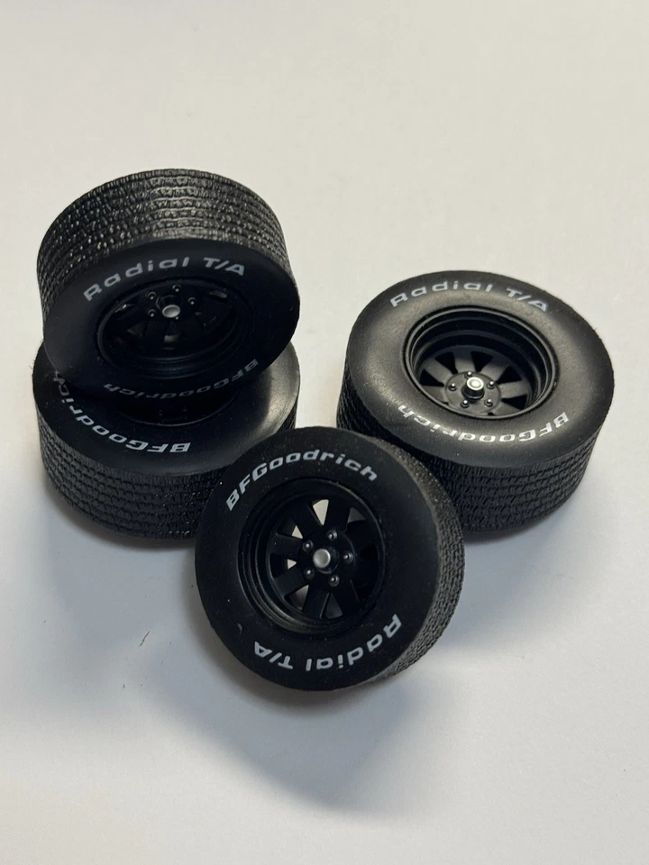 Black Sunraysia Wheels & Bf Goodrich  Radial T/A Tires 1/18 Greenlight HTF ! - Image 4 of 4