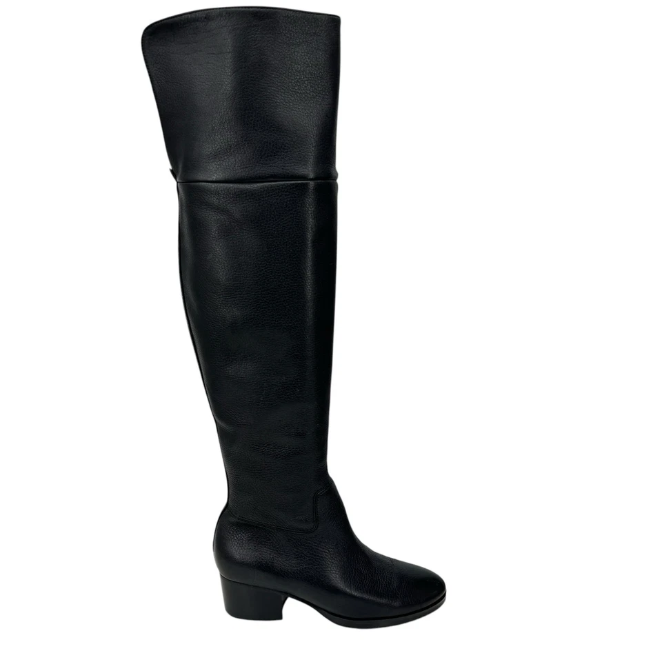 Ralph Lauren Dallyce Over The Knee OTK Boots Women's SZ 6 Black Chic Bold Party - Image 2 of 4