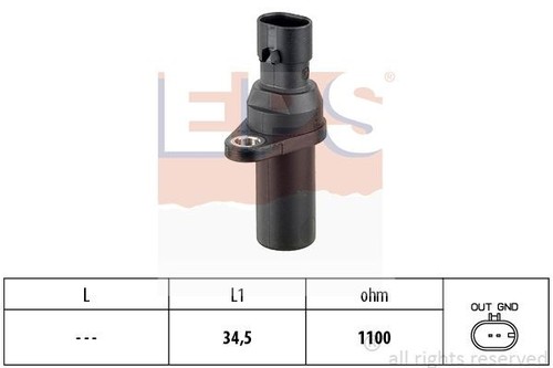 CRANKSHAFT POSITION SENSOR EPS 1953378 A FOR FIAT PANDA,PUNTO,GRANDE PUNTO - Picture 2 of 6