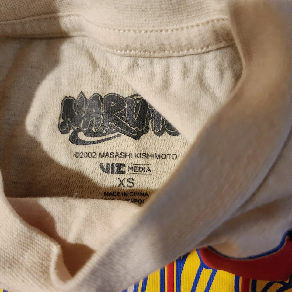 Camiseta Naruto 2002 Manga Larga Niños XS Team 7 Kakashi Hoja Oculta Uzumaki Foto 3 de 4