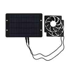 New 10W Solar Exhaust Fan Kit Efficient Cooling For Greenhouse Use