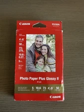 Canon Photo Paper Plus Glossy II PP-201 4" x 6" 50 pack New, Sealed