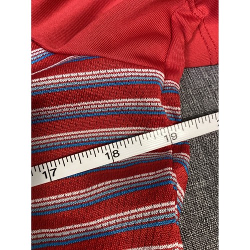 Nike Golf Women's Red Striped Quarter Zip Polo Shirt Short Sleeve Size M - Picture 6 of 8