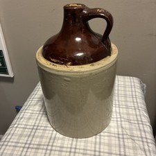 Antique Brown Beige Jug Crock - VERY GOOD CON...
