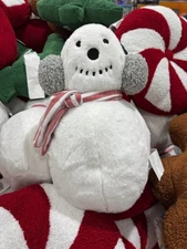 Costco Snowman Plush Pillow 18" Soft Fluffy Holiday Decor Home Gift Bed Couch