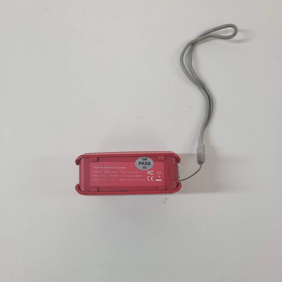 Alto-falante Bluetooth portátil sem fio vermelho DOSS Genie - Imagem 4 de 4