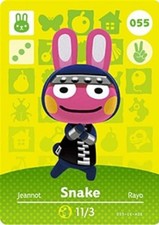 Snake Animal Crossing Amiibo Card 055 Seri...
