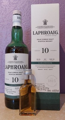 Laphroaig 10 Cask Strength Batch 017, SAMPLE 40ml Islay Single Malt Whisky 
