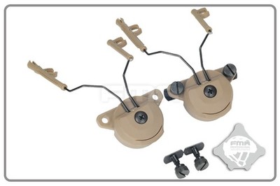 Softair FMA EXFIL Helmet Mount For Peltor Comtac Headset - Tan