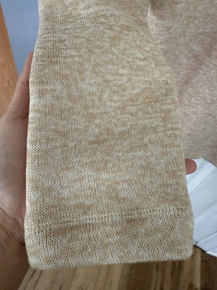 Sudadera suéter polar cuello alto capucha Lands End talla M (10-12) tostado elegante Foto 3 de 4