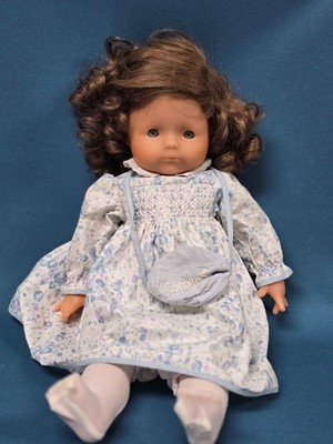 Corolle Baby Doll Catherine Refabert Toddler 17'' Brunette Smocked Blue Dress