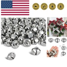 50 Pcs Jingle Bells for Crafting, 1 Inch Craft Bells Bulk for DIY, Home Chris...