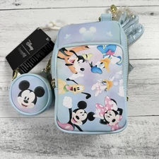 Loungefly Disney Mickey Mouse and Friends Crossbody Bag with Coin Purse New