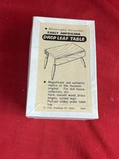Shackman Handmade Hardwood DROP LEAF TABLE Dollhouse in Original Box Vtg