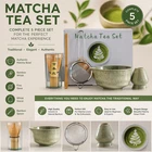 Matcha Gift Set Handmade Bamboo Whisk Tea Scoop Ceramic Bowl Box High Quality