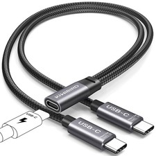 KiwiBird USB C Y Splitter Charging, C Power 10.7 inches, Grey