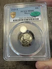 1945-S Micro S Mercury Dime PCGS MS66 CAC Gunmetal Blue Toning WOW
