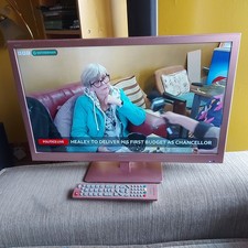 Sharp Aquos Rose Gold Pink LC-24DHG6001KR 24” SMART TV DVD Combi + Remote
