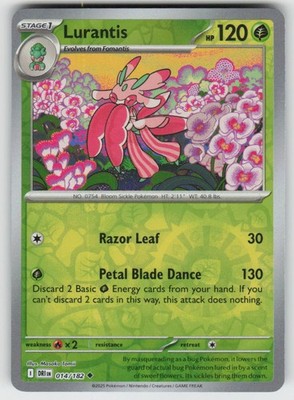 Lurantis 014/182 Uncommon Destined Rivals Pokemon Reverse Holo Near Mint