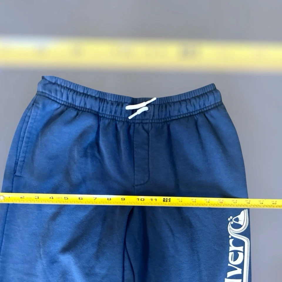 Navy Blue Quicksilver Sweatpants With White Logo Unisex Girl’s or Teen’s Large - Imagem 4 de 4