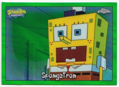 2025 Topps Chrome SpongeBob SquarePants Kelp Green Refractor SpongeTron #39