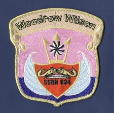 USS WOODROW WILSON SSBN-624 Nuclear-Powered Ballistic Missile Submarine Patch
