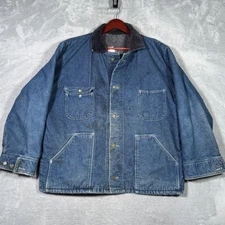 Wear Guard Jacket Mens XL/XXL Blue Denim Blanket Lined Barn Chore Coat 90s
