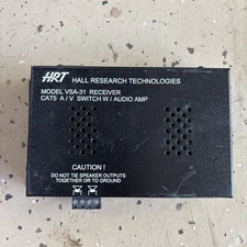 Hall Research Technologies VSA-31-R CAT5 A/V Switch W/ Audio Amp USED