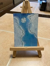 ACEO Original Acrylic Painting Landscape Abstract Art Card ATC Scenery 74