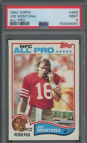 1982 Topps Football All-Pro #488 Joe Montana San Francisco 49ers HOF PSA 9 MINT