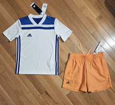 NEW ADIDAS Youth Big Boy Unisex Jersey  Drawstring Short Set YS 
