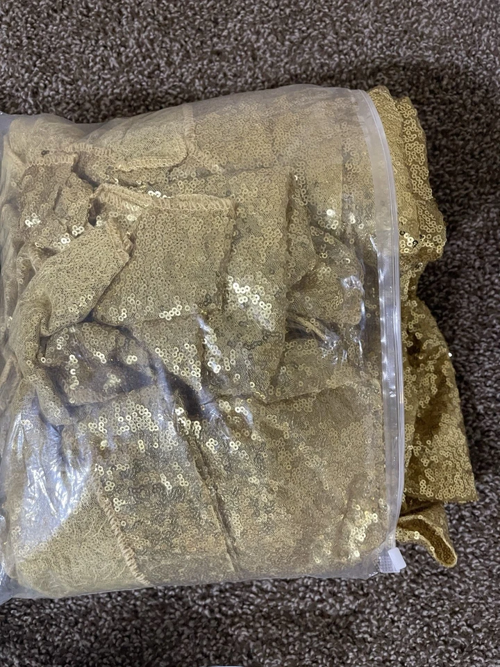 5pk Sequin Photography Backdrop Curtains, 2x8 Glitter Photo Booth Background - Image 2 of 4