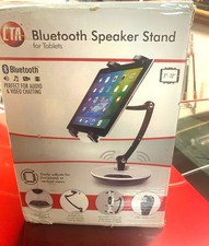 CTA Bluetooth Speaker Stand for Tablets 7-12" Audio  Video Vertical Horizontal