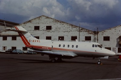 Flugzeugdia - Hawker Siddeley HS 125 G-AVXL - McAlpine Aviation - 35mm Dia