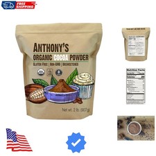 Anthony's Organic Cocoa Powder, 2 lb, Gluten Free, Non GMO, Unsweetened