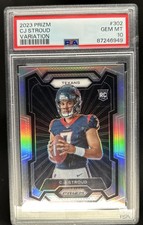 2023 Panini Prizm C.J. Stroud Rookie Variations Prizm Silver RC #302 PSA 10