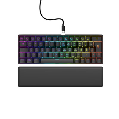 uRage Gaming PC Tastatur Keyboard Exodus 760 Mechanical Mini QWERTZ R.S. Schwarz