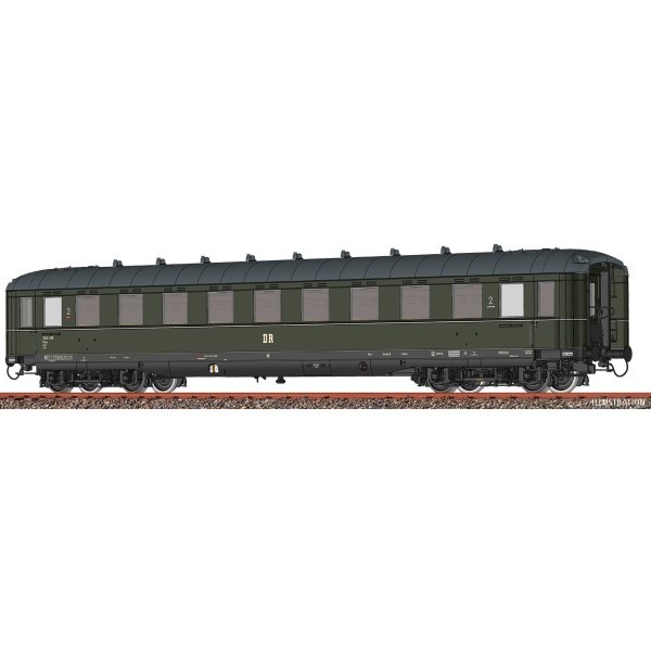Brawa 51073 H0 Personenwagen B4üE, Dr, Ep.Iii, Mit Beleuchtung H0 + Neu-image