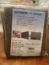 Black Screen Cover for 70" TV, Outdoor Waterproof Weather Resistant NEW