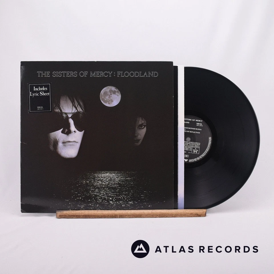 The Sisters Of Mercy Floodland 1-A 1-B Insert LP Album Vinyl Record - EX/EX - Image 2 of 4