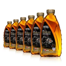 Ultra1Plus SAE 15W-50 Full Synthetic 4T Engine Oil API SN JASO MA2 | 6Pack QT