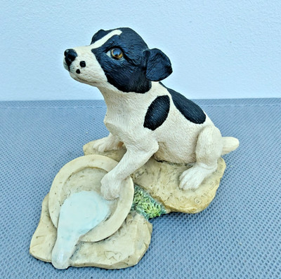 Border Fine Arts 'Patch' Jack Russell & Bowl - JH22 All Creatures Great & Small