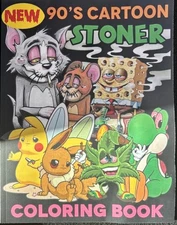 90s Cartoon Stoner Coloring Book For Adults: 50+ Pages To Have Fun (READ)!!