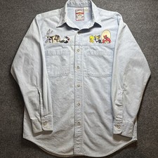 WARNER BROS Looney Tunes Vintage Jean Jacket Adult M Embroidered Classic Wear