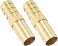 12Mm Schlauchverbinder Messing Doppelnippel Kupplung, 2 StüCk Schlauchverbinder